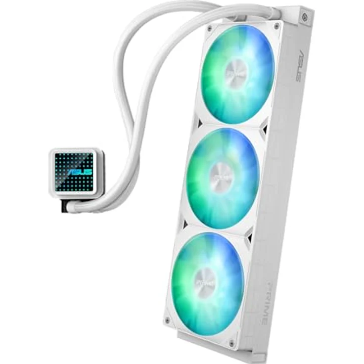 ASUS Prime LC ARGB White Edition All-in-One-Flüssig-CPU-Wasserkühlung mit vergrößerter Kontaktfläche und Infinity-Spiegellinsen – Bild 4