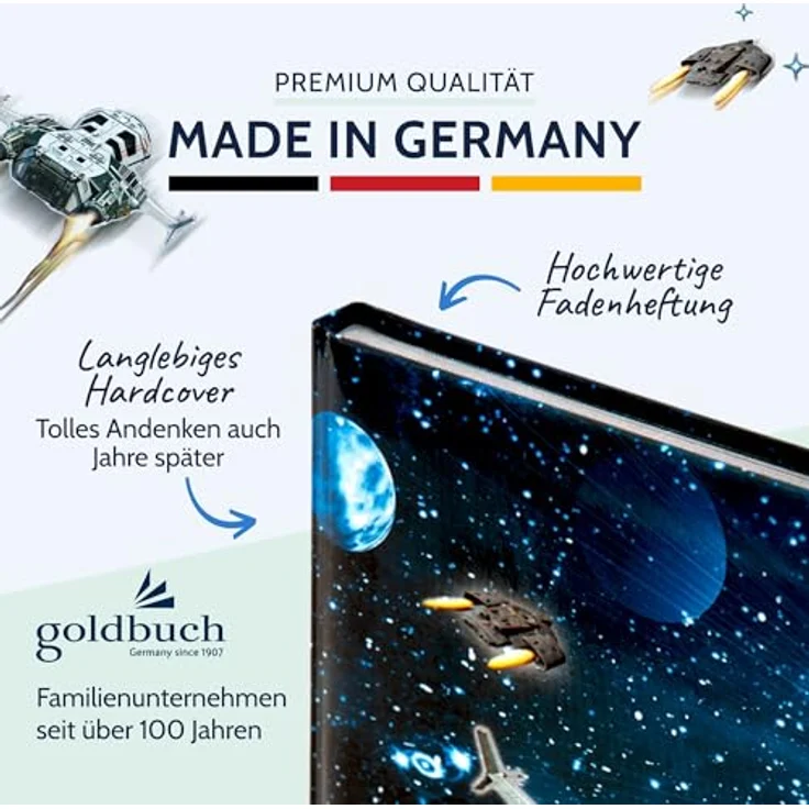 goldbuch Freundebuch ŽRaumschiffŽ, DIN A5, 72 Seiten - Preisvergleich – Bild 3