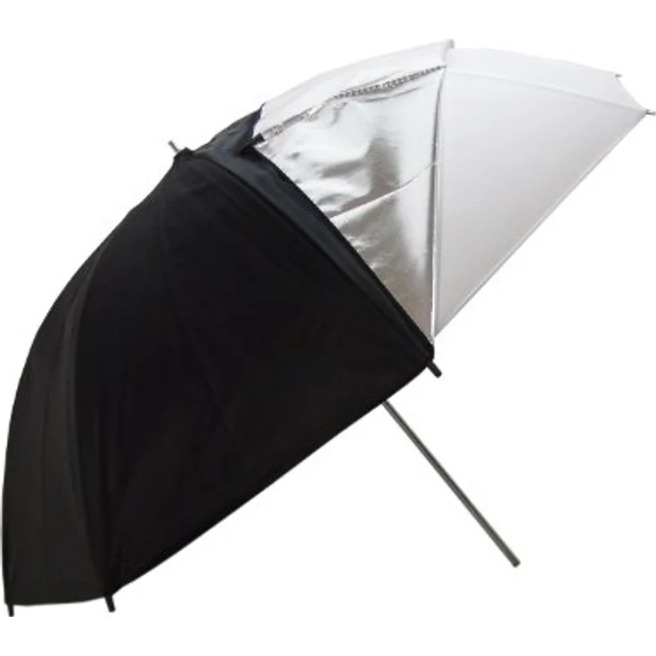 DYNASUN Studio Schirm Softbox PRO Multifunction UR05 Weiss White 109cm Diffusor and Silber-Schwarz – Bild 2
