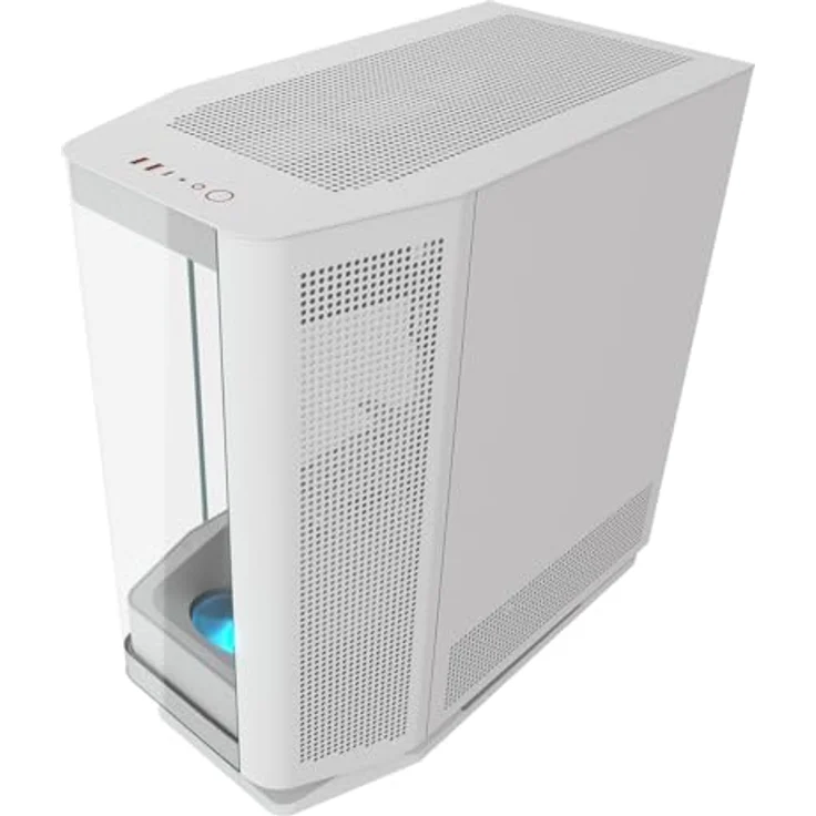COUGAR FV270 Midi-Tower PC-Gehäuse, gehärtetes Glas, RGB-Beleuchtung, Weiß, für E-ATX-Motherboards – Bild 4