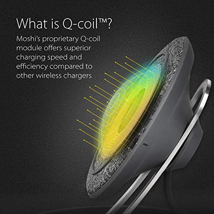 Moshi Lounge Q Indoor (15 W), Wireless Charger, Grau – Bild 5