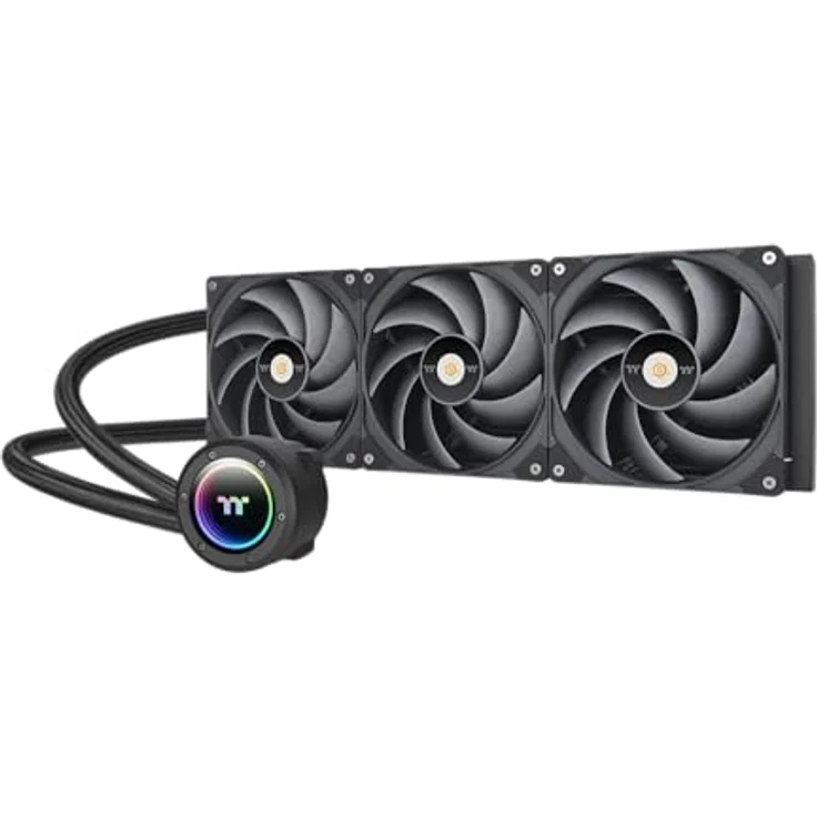 Thermaltake TOUGHLIQUID 420 Pro ARGB All-In-One Liquid Cooler, neu gestaltete Lüfterblätter, 27mm schlanker Radiator – Bild 1