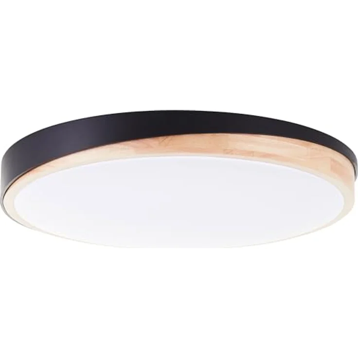 Brilliant LED Deckenleuchte, Ø52cm, 36W, 4500 Lumen, dimmbar, CCT Steuerung, echtes Holz, Fernbedienung, warmweiß bis kaltweiß, energiesparend – Bild 3