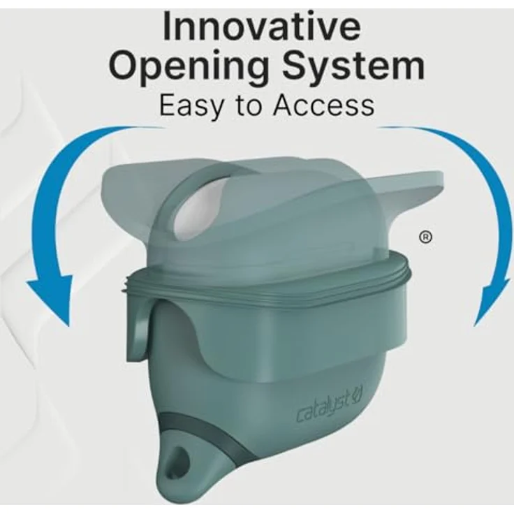 Catalyst Wasserdichtes Case für Apple AirPods, IP67 Schutzhülle mit Karabinerhaken, grün – Bild 6