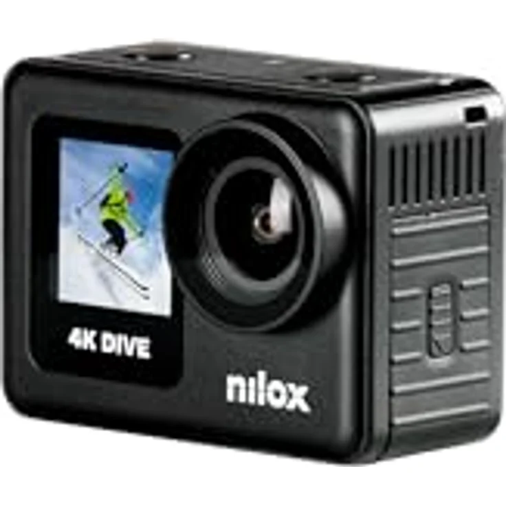 Nilox Action Cam 4K Dive, Touchscreen, WLAN, wasserdicht bis 30 m, 128 GB SD-Karte – Bild 1