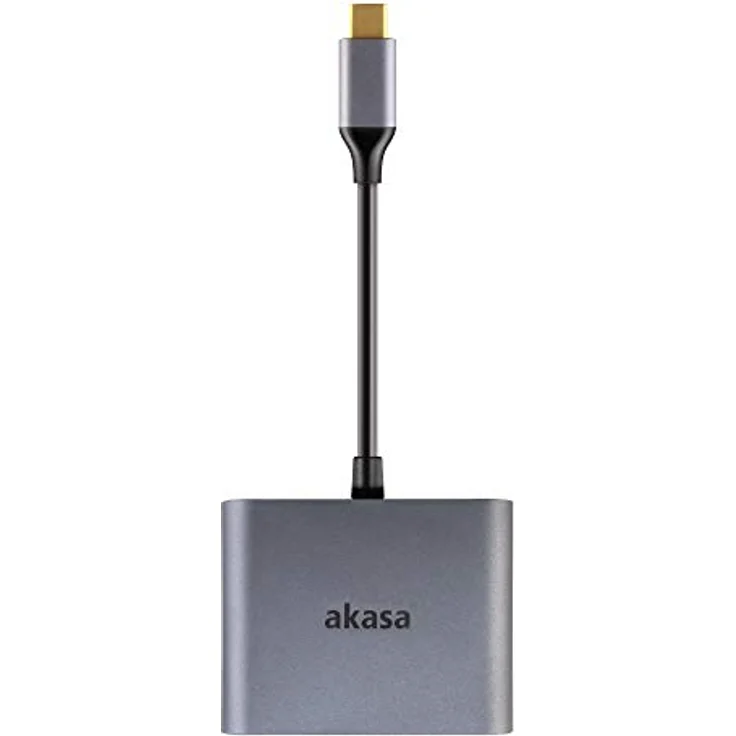 Akasa USB-C auf Dual HDMI MST Adapter, 4K@60Hz & 4K@30Hz, Aluminium mit Tragetasche – Bild 3