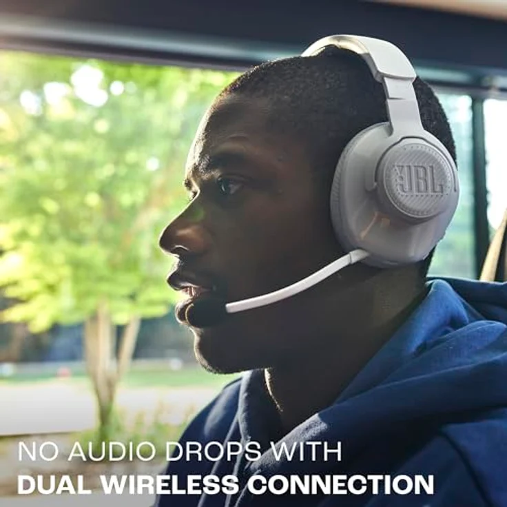 JBL Quantum 360 Kabellose Over-Ear Gaming-Kopfhörer mit 2,4 GHz/Bluetooth Dual Wireless-Verbindung, 22-Stunden-Akku, Multi-Plattform-Kompatibilität, abnehmbarem Mikrofon mit Stummschaltung, Schwarz – Bild 4