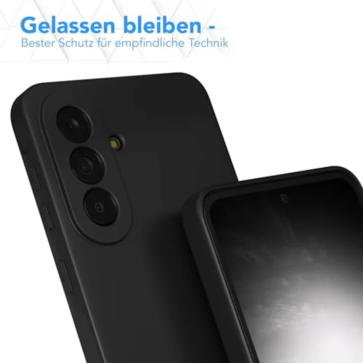 EAZY CASE Silikonhülle für Galaxy A37, stoßfeste Schutzhülle mit Kameraschutz, dünn und mattschwarz, TPU Phone Bumper, kratzfest, kabellos ladbar – Bild 4