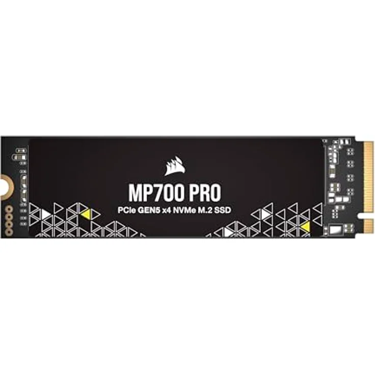 Corsair MP700 PRO 4TB M.2 PCIe Gen5 x4 NVMe 2.0 SSD - Bis zu 12.400MB/sec Sequentielles Lesen - High-Density TLC NAND - Schwarz – Bild 1