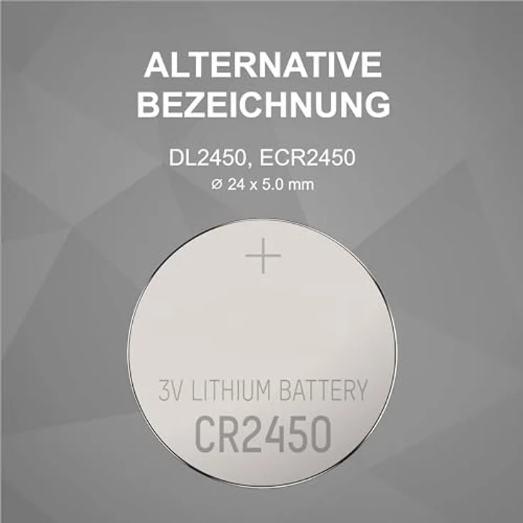 Ansmann HyCell Lithium Knopfzellen CR2450 3V, 2 Stück, Lange Haltbarkeit, für Taschenrechner, Waage, Uhr, Autoschlüssel, Garagenöffner, Fernbedienung, Licht – Bild 2