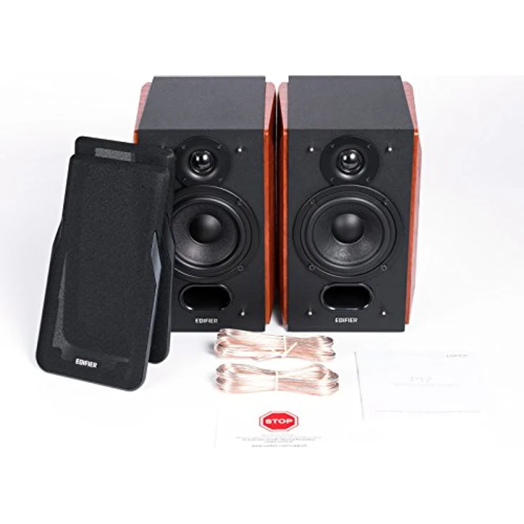 Edifier P17 Passive Regallautsprecher Paar 2-Wege-Lautsprecher mit eingebauter Wandhalterung, Perfekt für 5.1, 7.1 oder 11.1 Seiten- Heck Surround Setup, Benötigt Verstärker oder Empfänger zum Betrieb Regallautsprecher - 20 Watt - schwarz, Holz – Bild 7