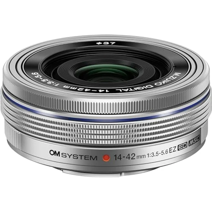 OM SYSTEM M Zuiko Digital 14-42mm F3.5-5.6 EZ Objektiv, Standardzoom, Silber – Bild 2