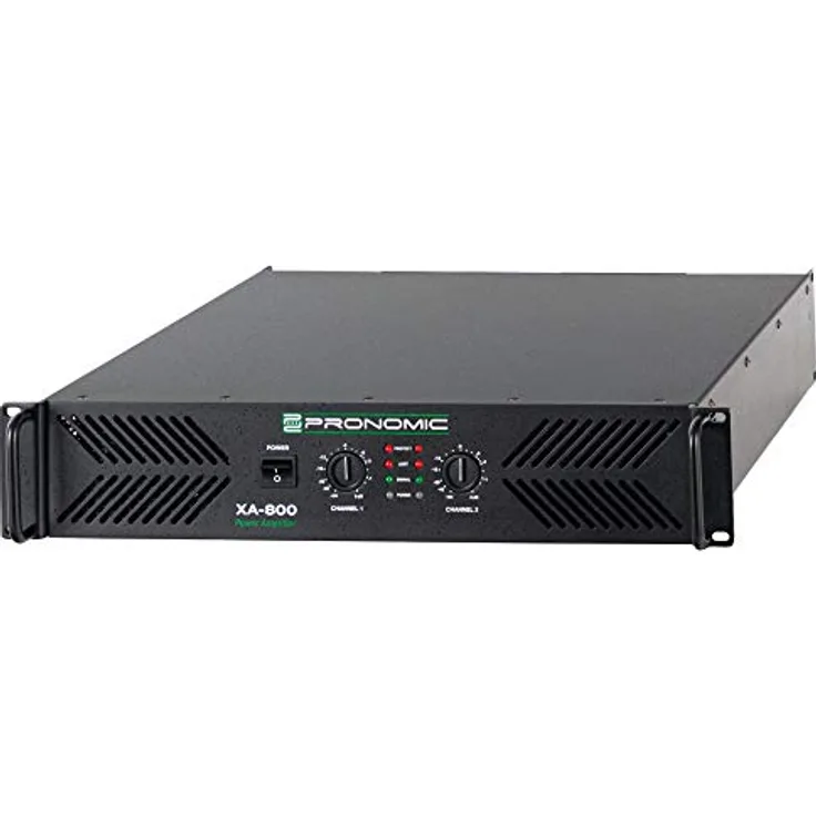Pronomic XA-800 Endstufe - Stereo-Leistungsverstärker mit 2x 1900 Watt an 2 Ohm - Automatisch gesteuerter Lüfter - Schaltungstype H, schwarz