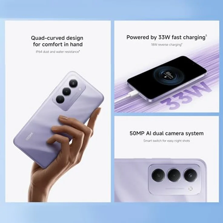 XIAOMI Redmi 15, Smartphone mit 8 GB RAM und 256 GB Speicher, 6,9" 120Hz Display, Snapdragon® 685 Prozessor, 50MP Kamera, 7000mAh, Schwarz Midnight, ohne Ladegerät – Bild 4