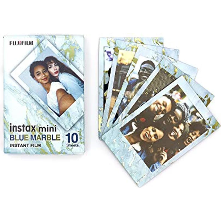 instax Mini Film 3'er Pack mit Black Frame, Blue Marble & Monochrome - INSTAX - Kamera-Zubehör, Scheckkartenformat, ISO 800 Film – Bild 4