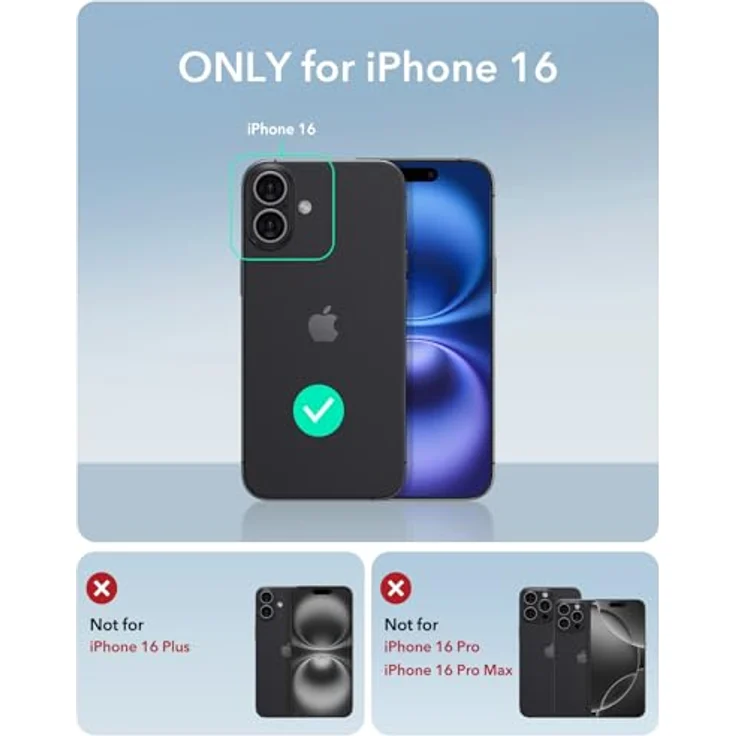 ESR iPhone 16 Hülle mit MagSafe, robustem verstecktem Ständer, militärisch zertifiziertem Schutz, stoßfest und kratzfest, klar – Bild 2