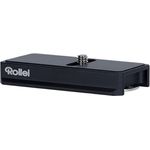 Rollei Schnellwechselplatte mit verstecktem AirTag-Fach - Sicherheit und Komfort für Ihre Kamera, mit Schnellmontage, verbesserte Signalreichweite und universeller Kompatibilität