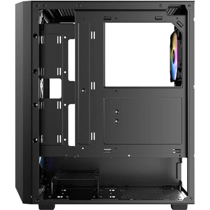 Antec AX67 ATX Mid-Tower Gehäuse, Schwarz, mit ARGB-Beleuchtung und gehärteter Glasscheibe, kompatibel mit ATX/ITX/Micro-ATX Motherboards, 3x 120mm Lüftern, inkludiert Staubfilter – Bild 5