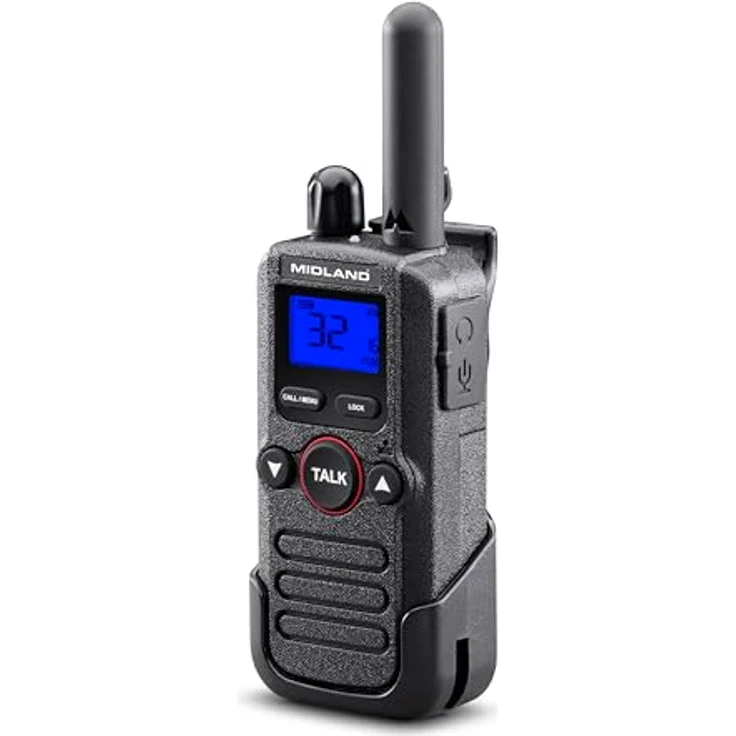 Midland BR180 Business Radio, PMR446 Handfunkgerät, äußerst leicht mit drehbarem Gürtelclip, ideal für den Einzelhandel – Bild 3