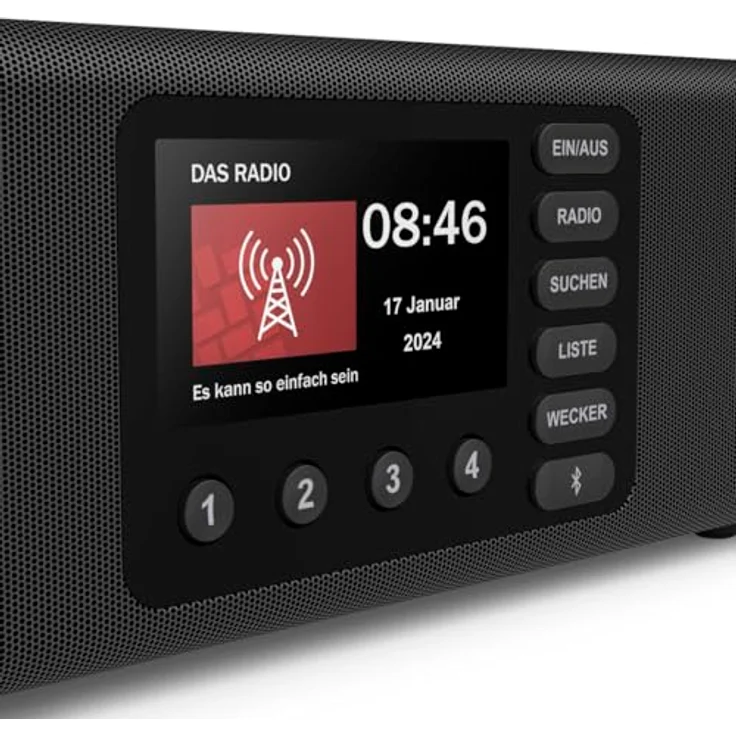 Hama DR2002, DAB+ Radio mit FM, Bluetooth, 4,3" TFT-Farbdisplay und großen Tasten, schwarz – Bild 4
