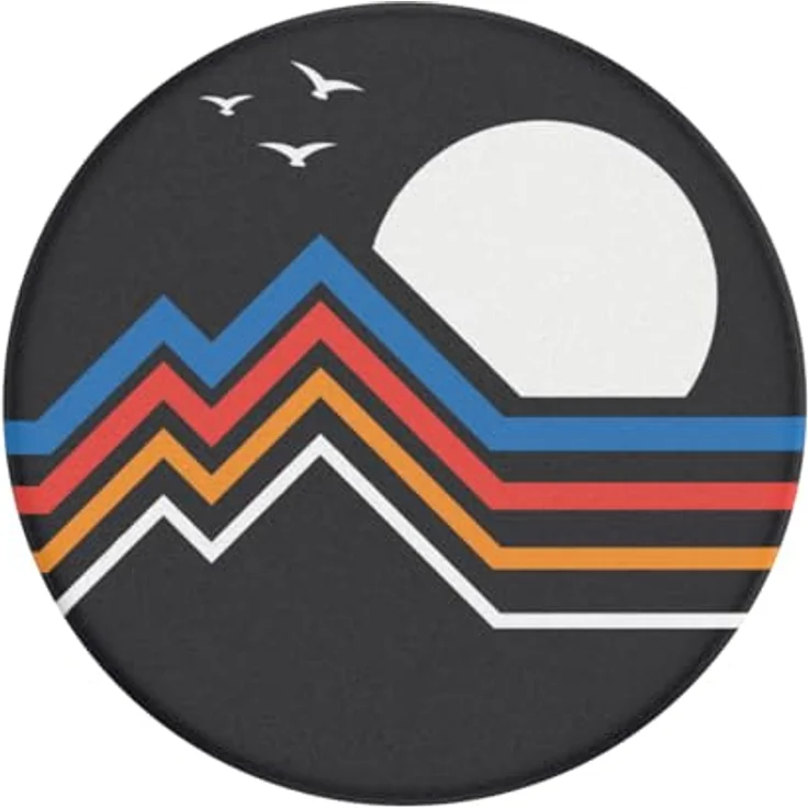 PopSockets PopGrip, Ständer und Griff mit austauschbarer Oberseite, Moon Horizon, Anti-Drop Funktion – Bild 5