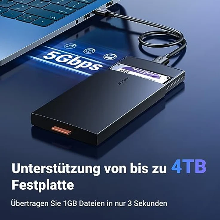 UGREEN Micro USB 3.0 Datenkabel 5Gbps Festplattenkabel für Externe Festplatten Western Digital My Passport, Toshiba Canvio Basics, Maxtor usw.(1m) – Bild 4