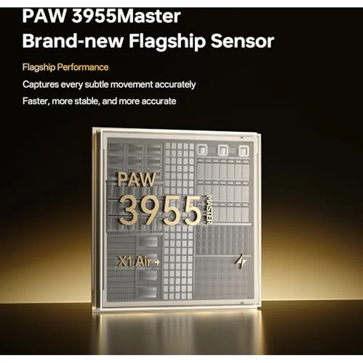 ATK X1 Gaming-Maus, kabellos mit PAW3950 Ultra Sensor, 8K Hz Polling Rate, 54 g leicht, weiß – Bild 4
