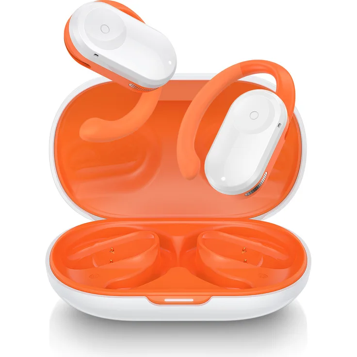 BlitzMax BM-CT1, Open Ear Kopfhörer mit Bluetooth 5.3, IPX5 Wasserdichtigkeit, Orange