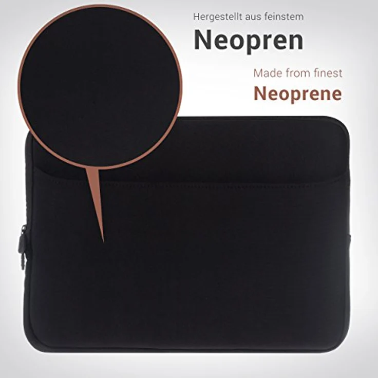 honju Darkroom Neopren Sleeve für Microsoft Surface Laptop (13,5" & 13,8") / Laptop Go / Surface Pro 11/10/9/8, mit großem Außenfach, Mikrofaser-Innenseite und leichtgängigem Reißverschluss – Bild 3