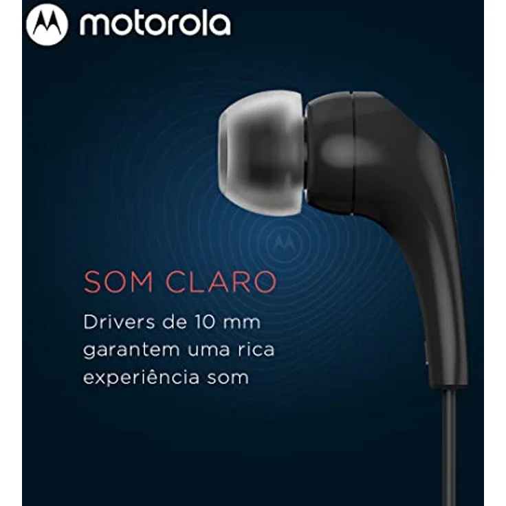 Motorola Sound Earbuds 105 - Kabelgebundenes In Ear Stereo Kopfhörer mit Mikrofon für Freisprechanrufe - Weiß, S/M/L – Bild 2