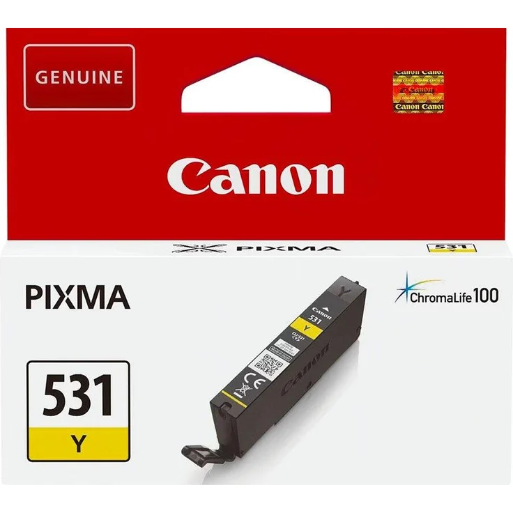 Canon CLI-531 Y, Original Druckerpatrone in Gelb für hochwertige Druckergebnisse – Bild 1