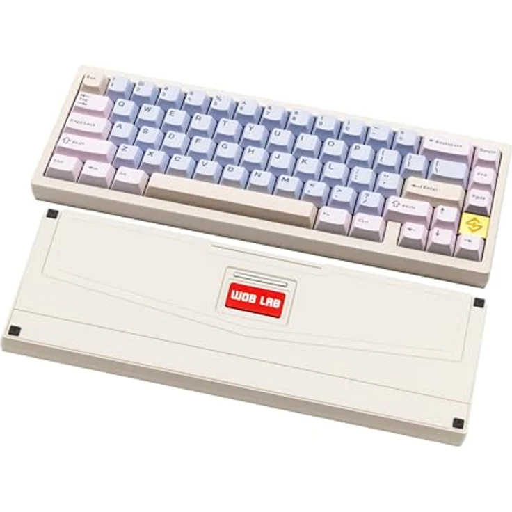 CutiePcs WOBKEY Zen 65 Mechanische Tastatur, CNC-Aluminiumgehäuse, Hot-Swappable, Tri-Mode (BT/2,4G/USB-C), RGB-Beleuchtung, QMK/VIA, kompatibel mit Mac & Windows (Lite Weiß) – Bild 1