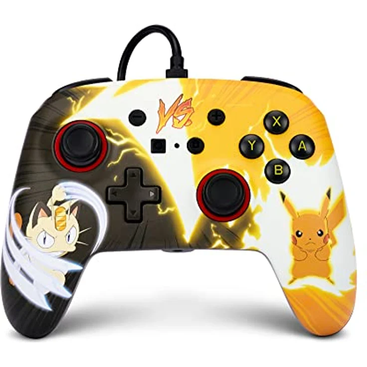PowerA Verbesserter kabelgebundener Controller von PowerA für Nintendo Switch – Pokémon: Pikachu vs. Meowth – Bild 1