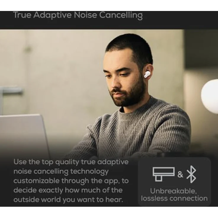 AKG N5 Hybrid Kabellose Noise-Cancelling In-Ear-Kopfhörer weiß – Bild 5