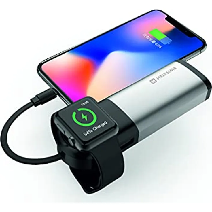 SWISSTEN 2in1 Apple Watch MFi Power Bank 6700 mAh