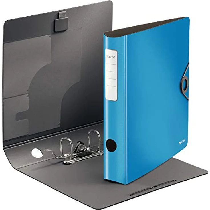 LEITZ Aktenordner Qualitäts-Ordner 180°Schmal, Innovatives Design in leuchtender Außenfarbe und warmem Grauton – Bild 2
