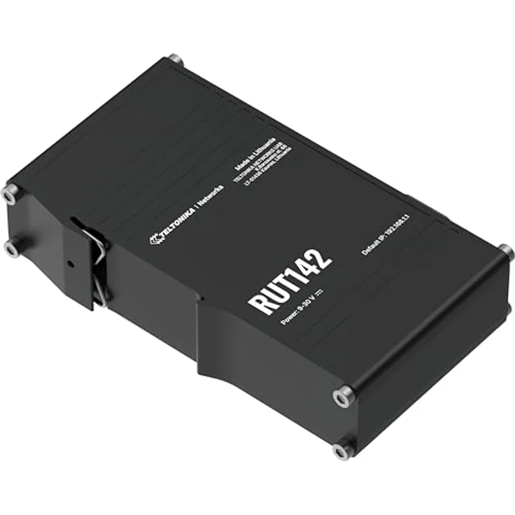 Teltonika RUT142 RS232 Industrial Router, leistungsstarker WLAN-Router für bis zu 50 Verbindungen, schwarz – Bild 3