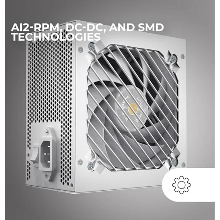 Mars Gaming MPB650SI, PC-ATX-Netzteil 650W, 80Plus Bronze mit 90% Effizienz, 7 Jahre Garantie, SI Extreme Silence Lüfter, DC-DC und SMD-Technologien, Weiß – Bild 3