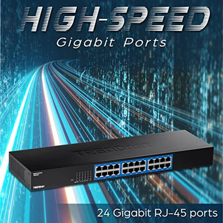 TRENDnet TEG-S25 24-Port Gigabit Switch, 24 x Gigabit RJ-45 Ports, 48 Gbit/s Schaltleistung, lüfterloses Design, Metallgehäuse, internes Netzteil – Bild 5