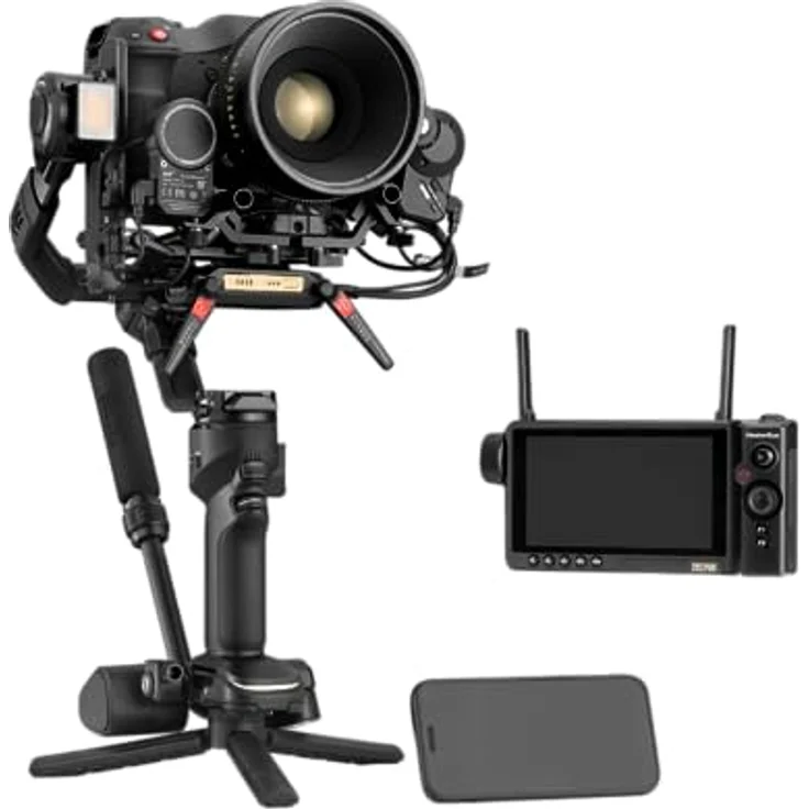 ZHIYUN Crane 4 [Official] Stabilisator Gimbal für Kameras DSLR und Spiegellose, Camera Stabilizer 3-Achsen mit Stativ/Tasche/Videoleuchte, für Nikon/Canon/Sony/Panasonic/Fujifilm – Bild 3