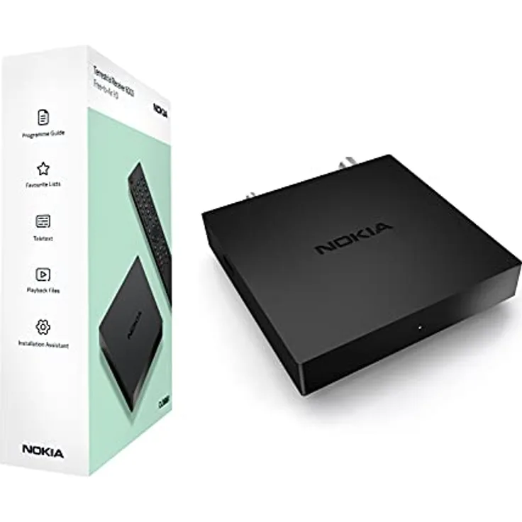 Nokia 6000 Terrestrischer Receiver, DVB-T/DVB-T2, HD, H.264, HEVC H.265 mit Fernbedienung und USB 2.0 Anschluss