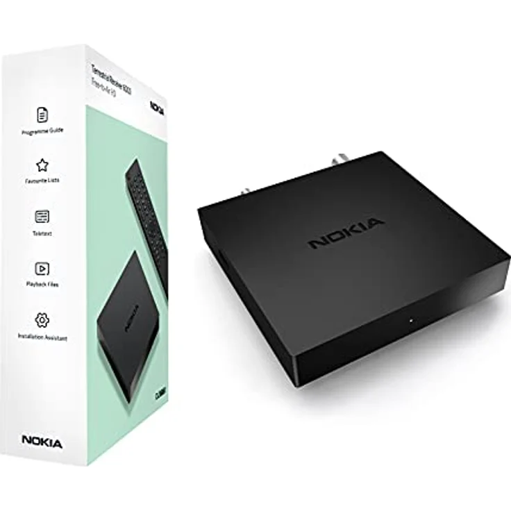 Nokia 6000 Terrestrischer Receiver, DVB-T/DVB-T2, HD, H.264, HEVC H.265 mit Fernbedienung und USB 2.0 Anschluss – Bild 1