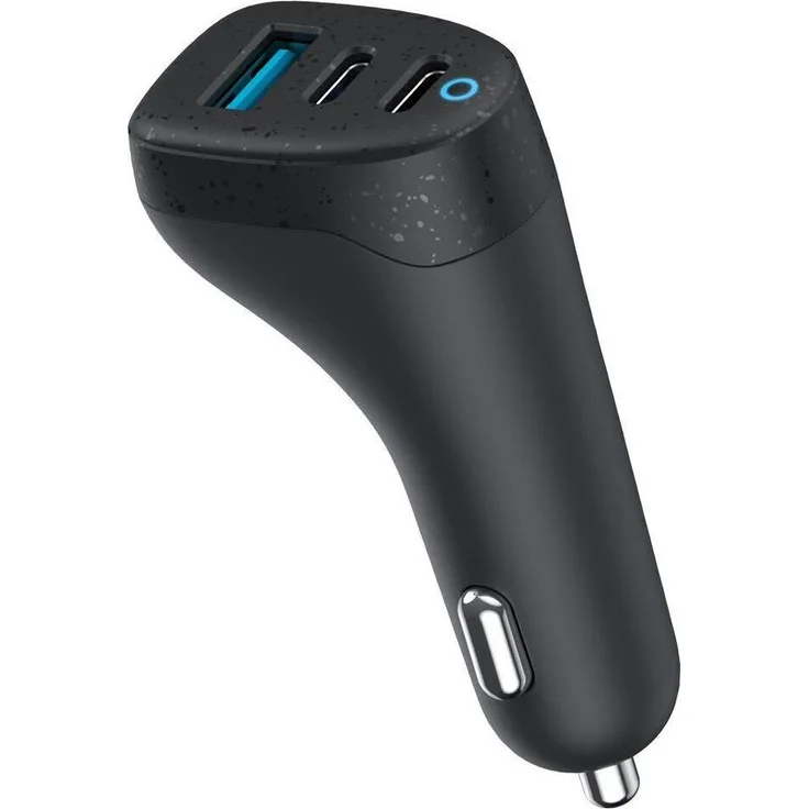 eSTUFF INFINITE Auto-Netzteil, 100 Watt - 3 A, QC 3.0, PD 3.0, 3 Ausgänge (24 Pin USB-C, USB Typ A), Schwarz