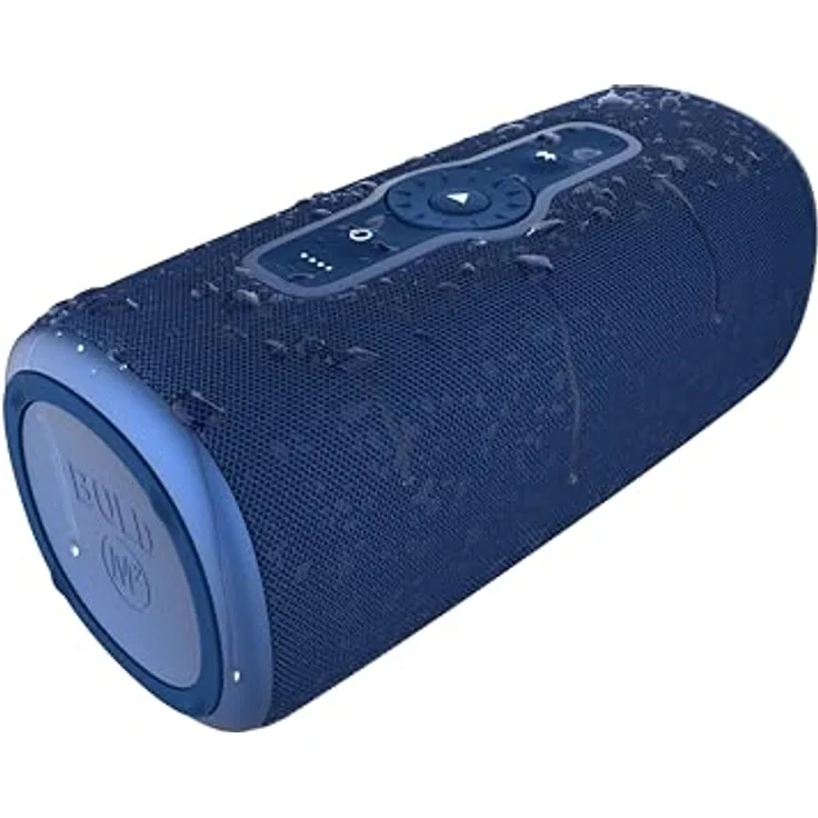 Fresh 'n Rebel Bold M2, Bluetooth Lautsprecher mit 24 Uhr spielzeit, Wasserdichter (IP67) Tragbarer musikbox Bluetooth, Party Mode, Lautstärkeregelungsring, Tiefe Bässe, Kräftige Lautstärke (Blau)