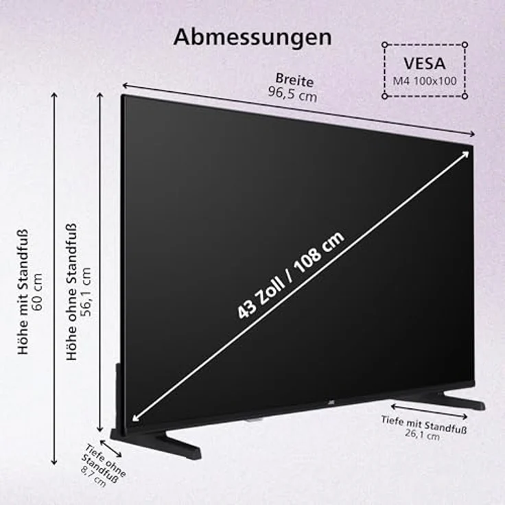 JVC LT-43VRQ3555, 43 Zoll Fire TV 4K QLED Smart TV mit Dolby Vision HDR, Dolby Atmos, Alexa Sprachsteuerung und Triple Tuner – Bild 3