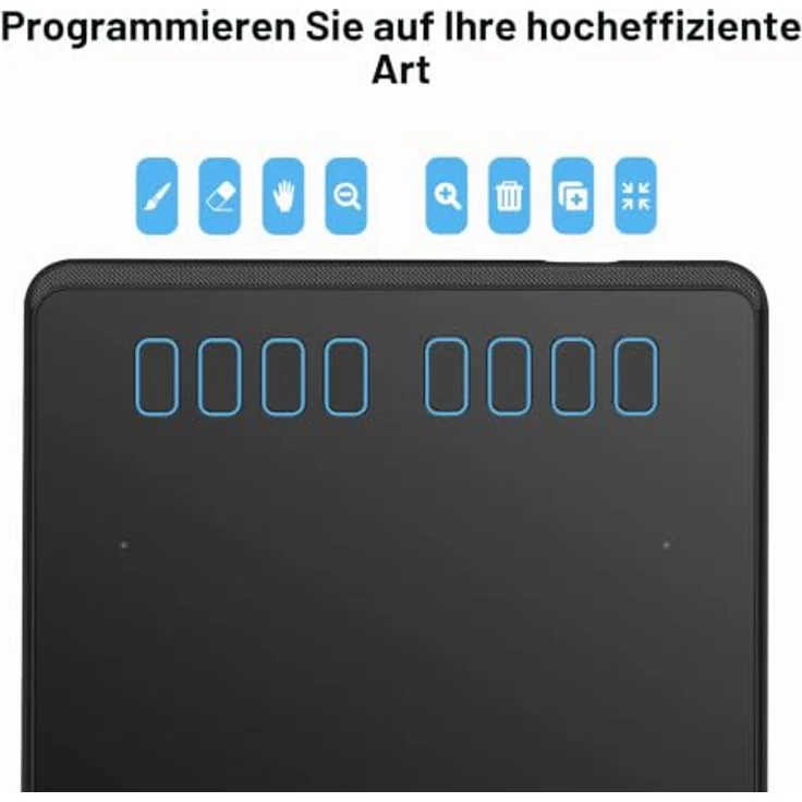HUION H950P, Grafiktablett, kabelgebunden, 5080 lpi, 220 x 137 mm, USB, Schwarz – Bild 5