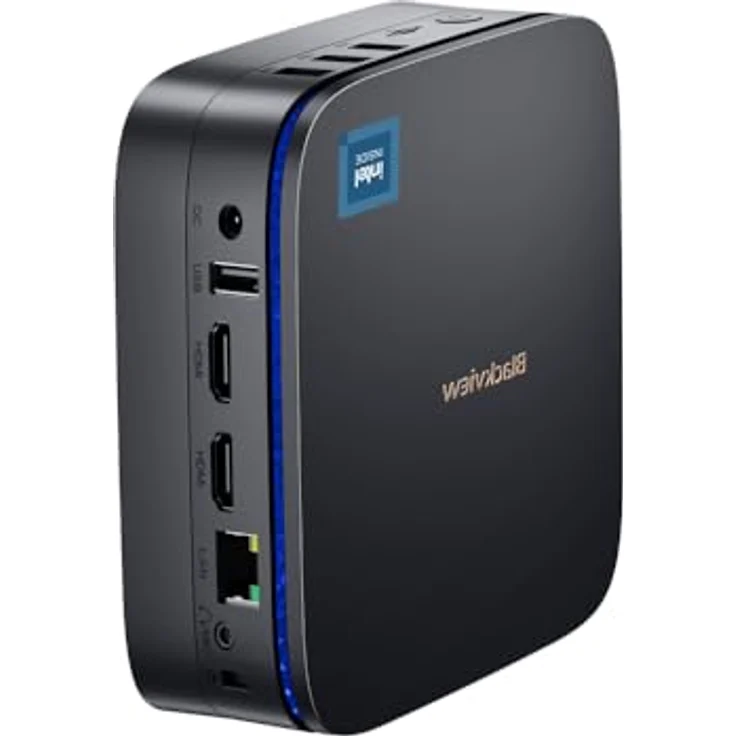 blackview MP60 Mini PC, Intel® Celeron® N5095, 16GB RAM, 512GB SSD, Windows 11 Pro, Wi-Fi 6, ultra-kompakt, VESA-Mount, Dual HDMI, erweiterbar bis 2TB – Bild 3