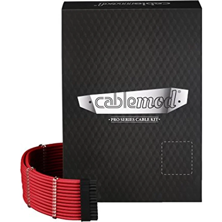 CableMod PRO Series ModMesh C-Series RMi & RMx Cable Kit - Stromkabelkit - geformt - Rot (CM-PCSR-FKIT-NKR-R) – Bild 2