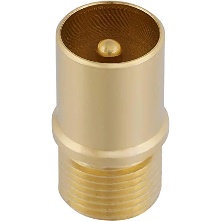 Oehlbach Transmission Shift M, vergoldeter Antennenstecker IEC Koax (m), schraubbar für TV/Radio Anschluss, 75 Ohm, 1 Stück – Bild 2