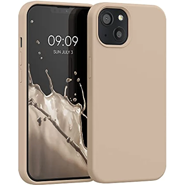 kwmobile Handyhülle für iPhone 13, Silikon Case in Perlmutt, kabelloses Laden, flexibles Design – Bild 1